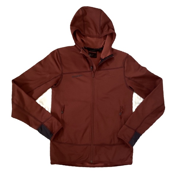 Mammut Borah Fleece Polartec Thermal Pro Soft-shell Hoodie Red Small - Picture 2 of 12